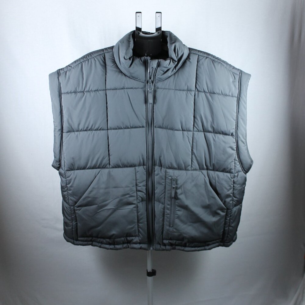 Fabletics XXL/1X Women's Grey Oversized Puffer Vest